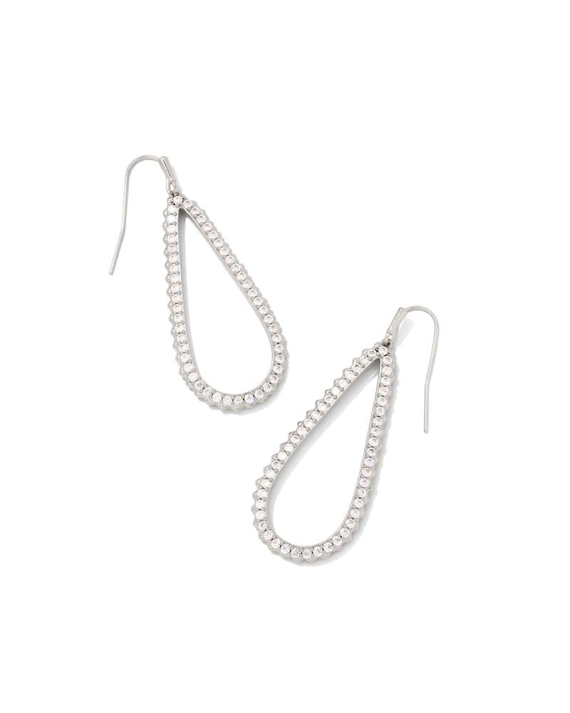 Kendra Scott Payton Open Frame Earrings Rhodium