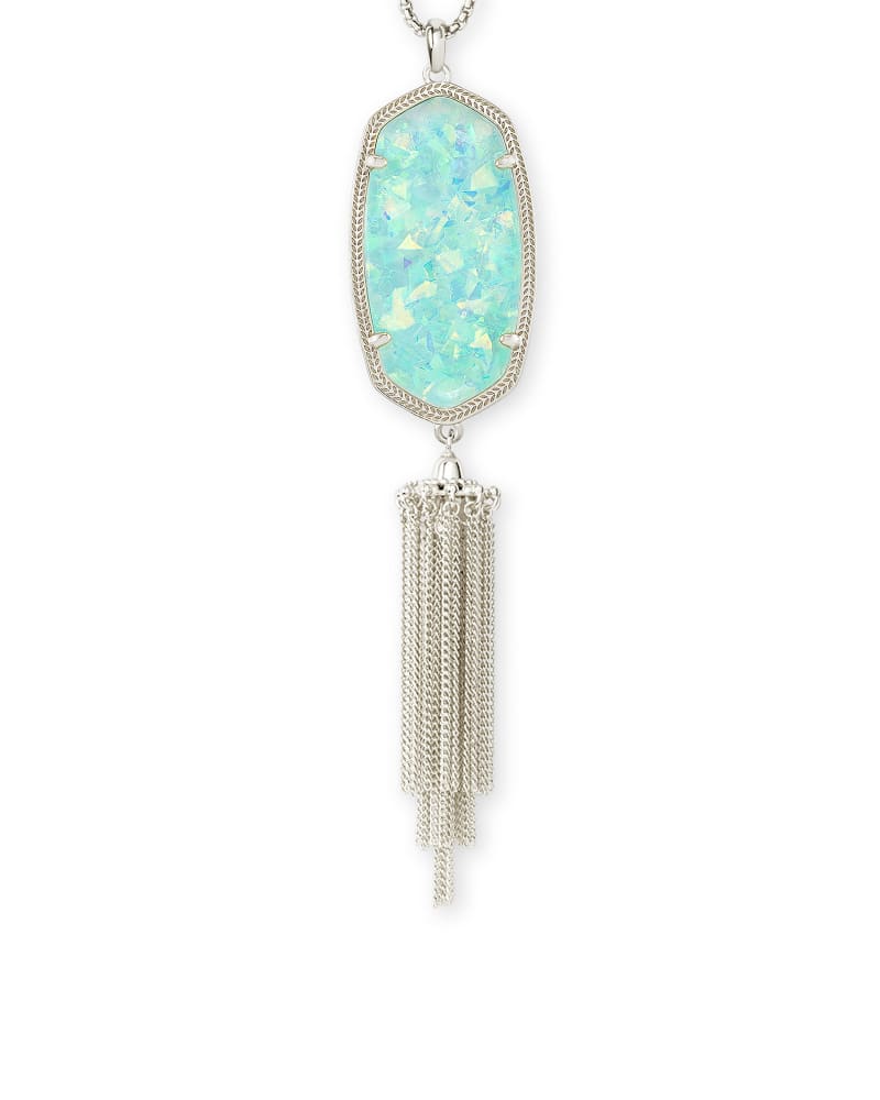 Kendra Scott Rayne Long Pendant Necklace Rhodium