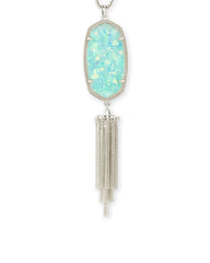 Kendra Scott Rayne Long Pendant Necklace Rhodium