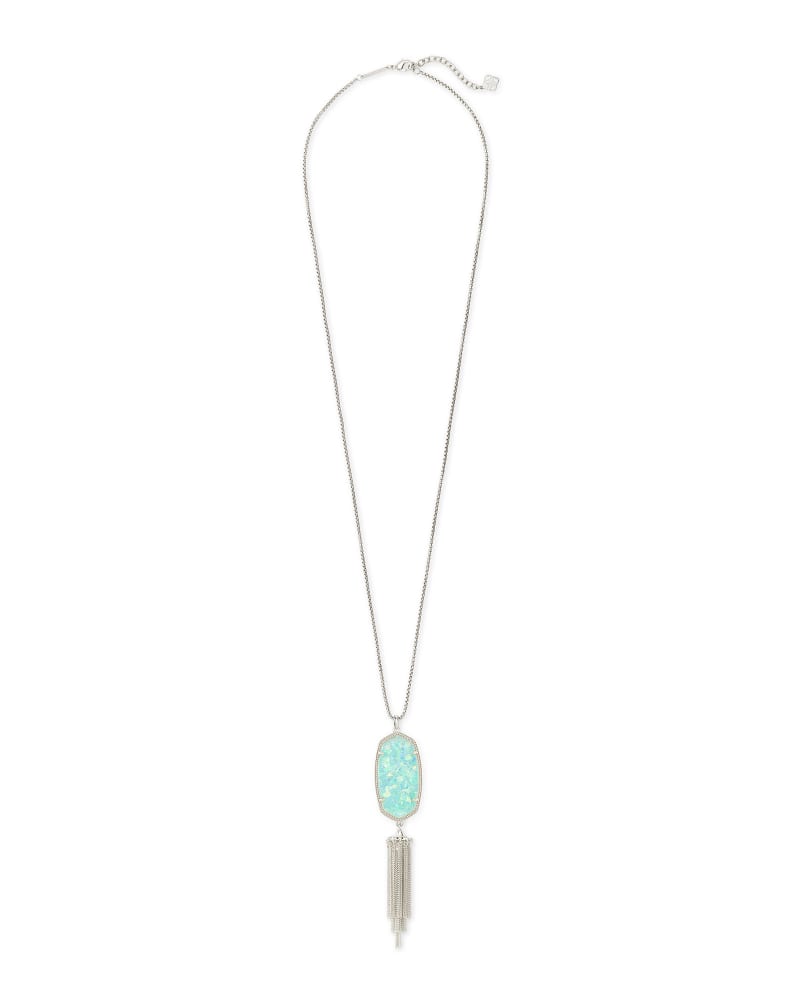 Kendra Scott Rayne Long Pendant Necklace Rhodium