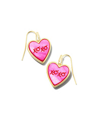 Xoxo Drop Earrings Gold Hot Pink Mother Of Pearl - Image 1 - Kendra Scott