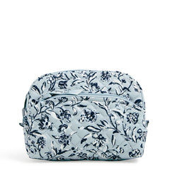 Vera Bradley® - Front view of a medium cosmetic bag - Perennials Gray pattern