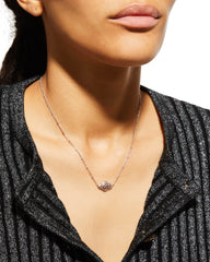Abbie Pendant Necklace Rhodium Metal model image