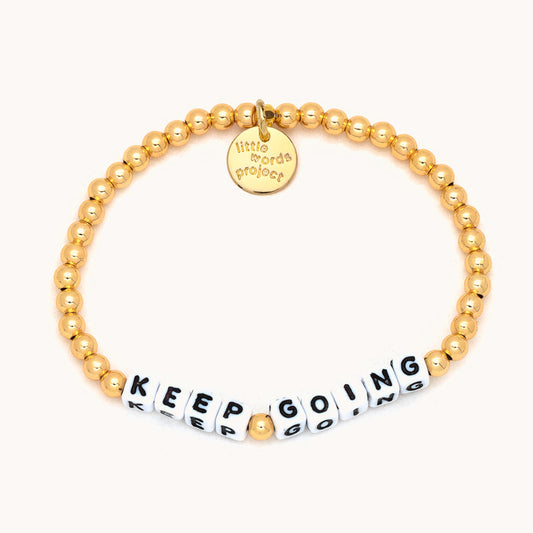 Little Words Project Solid Gold Filled Keep Going Bracelet 800