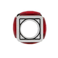 Ice Red Cube Bead