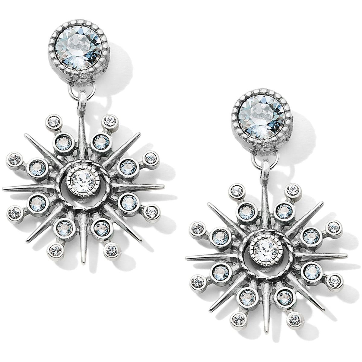 Brighton Halo Ice Post Drop Earrings