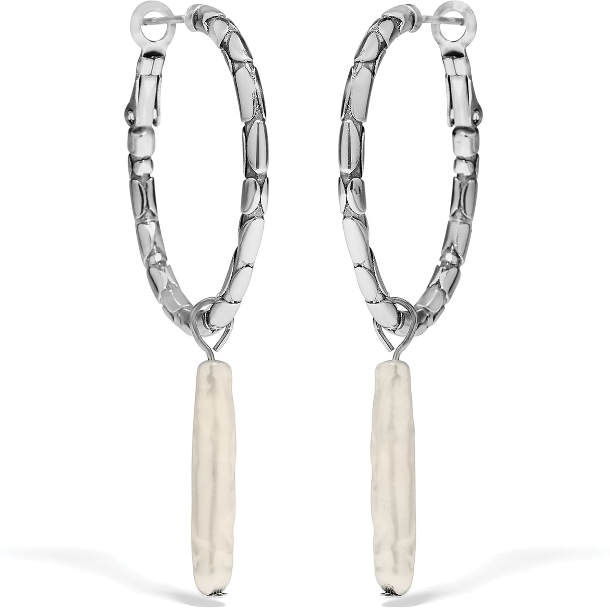 Brighton Pebble Pearl Hoop Earrings