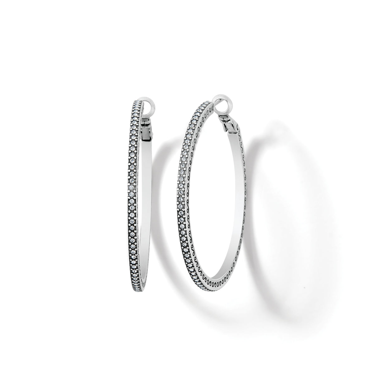 Meridian Thin Large Hoop Earrings - Image 1 - Brighton