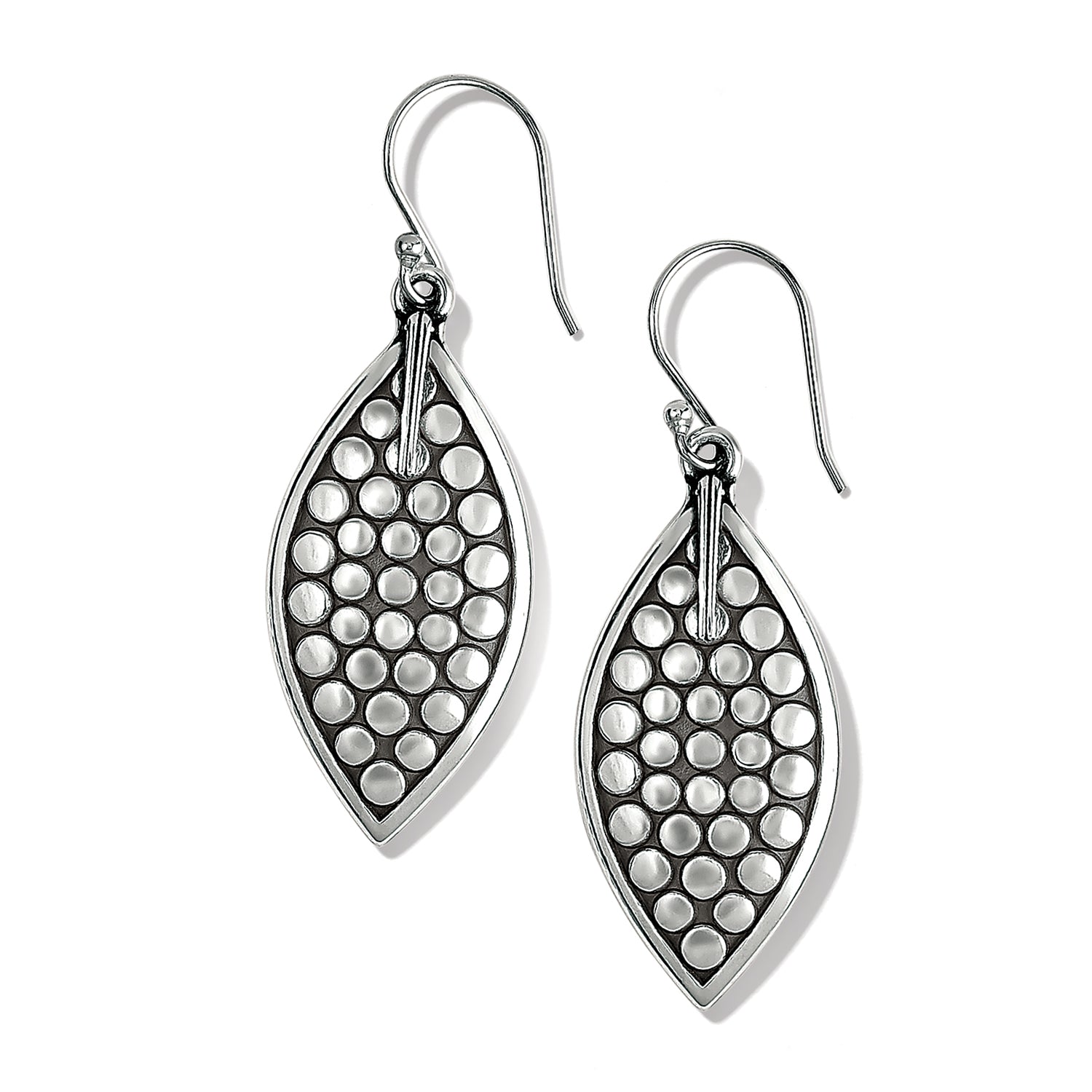 Pebble Leaf Reversible French Wire Earrings - Image 1 - Brighton Designs