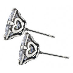 Brilliance 8mm post earrings side view
