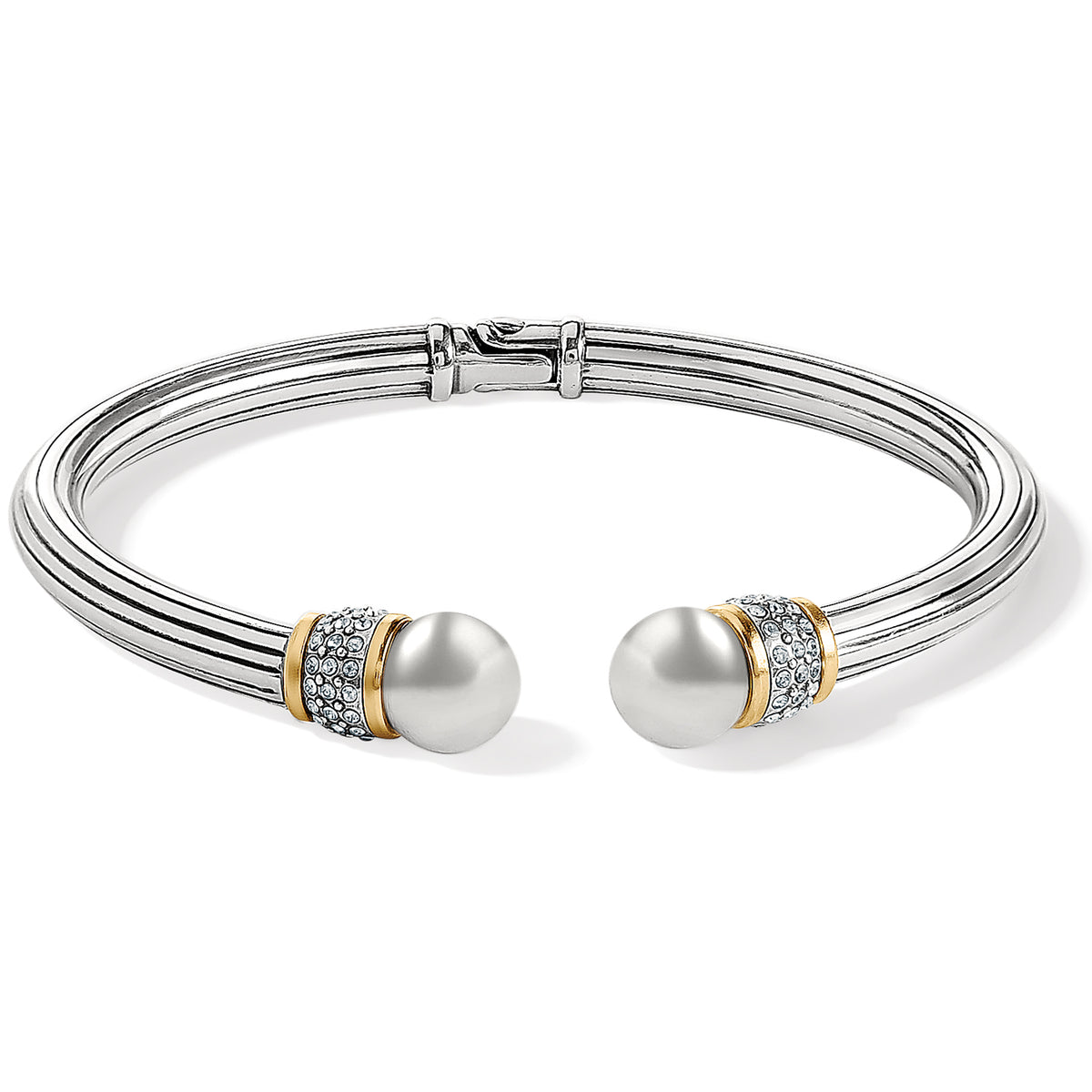 Meridian Open Hinged Two-Tone Bangle Bracelet - Image 1 - Brighton Designs