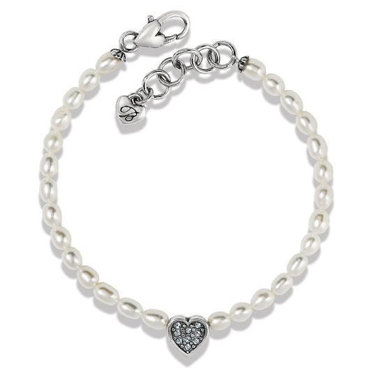Meridian Zenith Heart Pearl Bracelet - Brighton Designs 1500