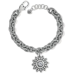 Brighton Silver Pebble Dot Medali Chain Bracelet