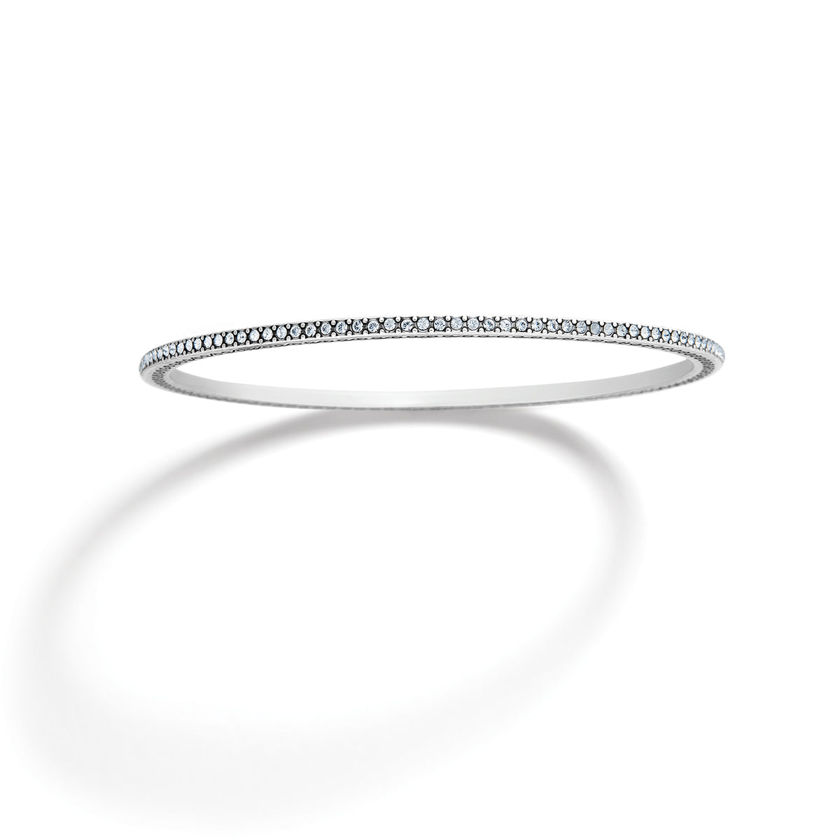 Meridian Thin Bangle Bracelet Front View