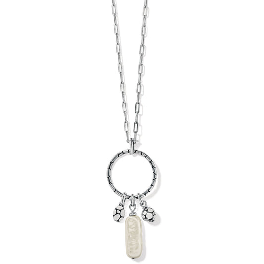 Brighton Pebble Pearl Charm Ring Necklace 1500