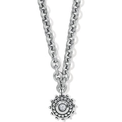 Brighton Designs Silver Pebble Dot Medali Reversible Collar Necklace 
