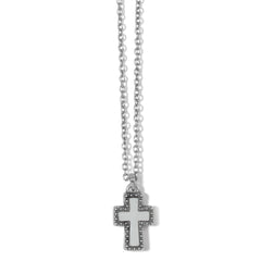 Brighton Dazzling Cross White Necklace