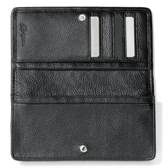Interlok Rockmore Wallet - Inside the main pocket with card chips and bill slip - Black