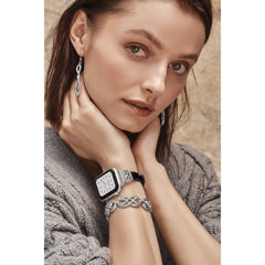 Women's Interlok Reversible Apple Watch Band on a model