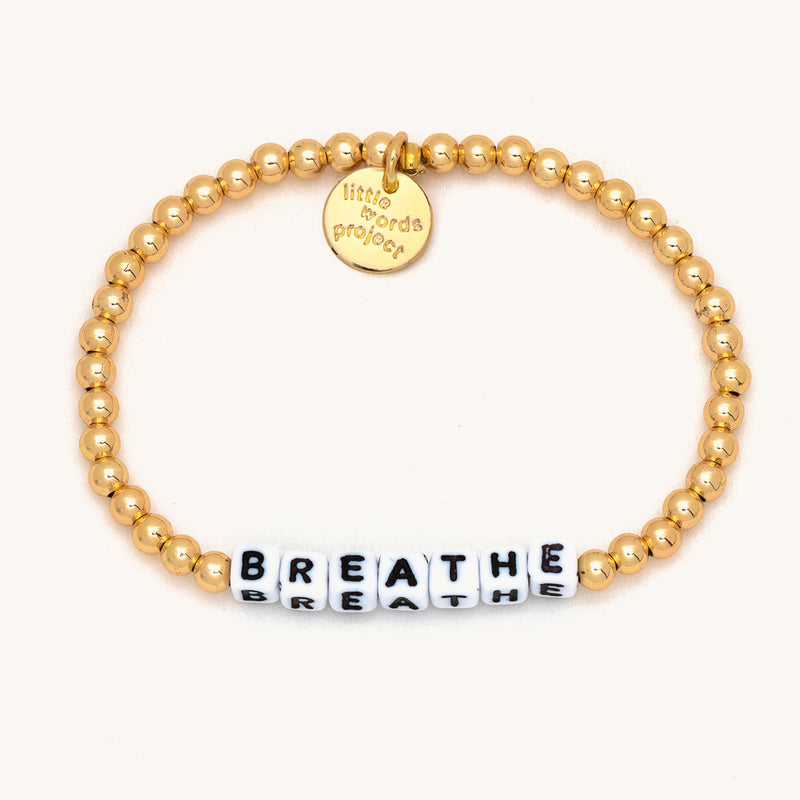 Little Words Project Solid Gold Filled Breathe Bracelet