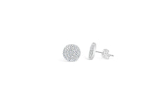 Stia Pave Disk Earring Silver