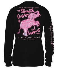 Black Simply Southern shirt with a pink elephant 