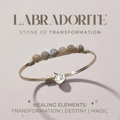 Labradorite Energy Stone Bangle Bracelet For Transformation