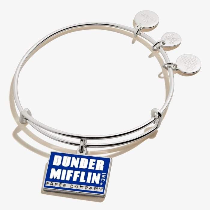 Alex & Ani The Office Dunder Mifflin' Charm Bangle Silver 