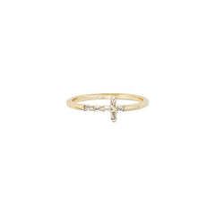 Crystal Cross Ring Size 6