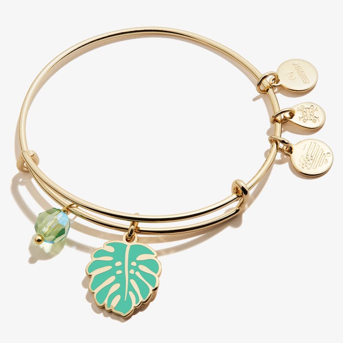 Tropical Leaf Duo Charm Bracelet gold 