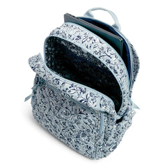 Vera Bradley® - Campus Backpack Unzipped Main Pocket and Laptop Pouch - Perennials Gray