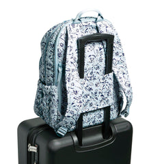 Vera Bradley® - Campus Backpack Trolley Sleeve View - Perennials Gray