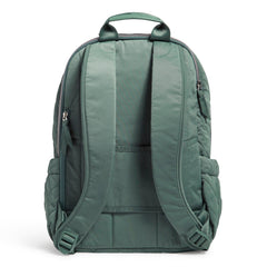 Vera Bradley Campus Backpack Shoulder Straps In Performance Twill Olive Leaf Pattern 
