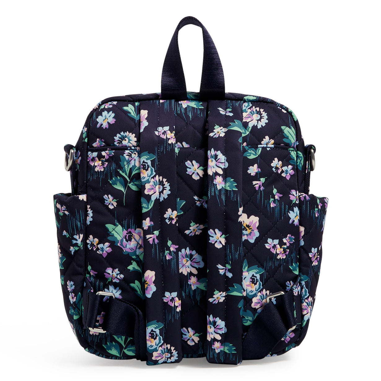 Vera Bradley Convertible Small Backpack Navy Garden Occasionally Yours