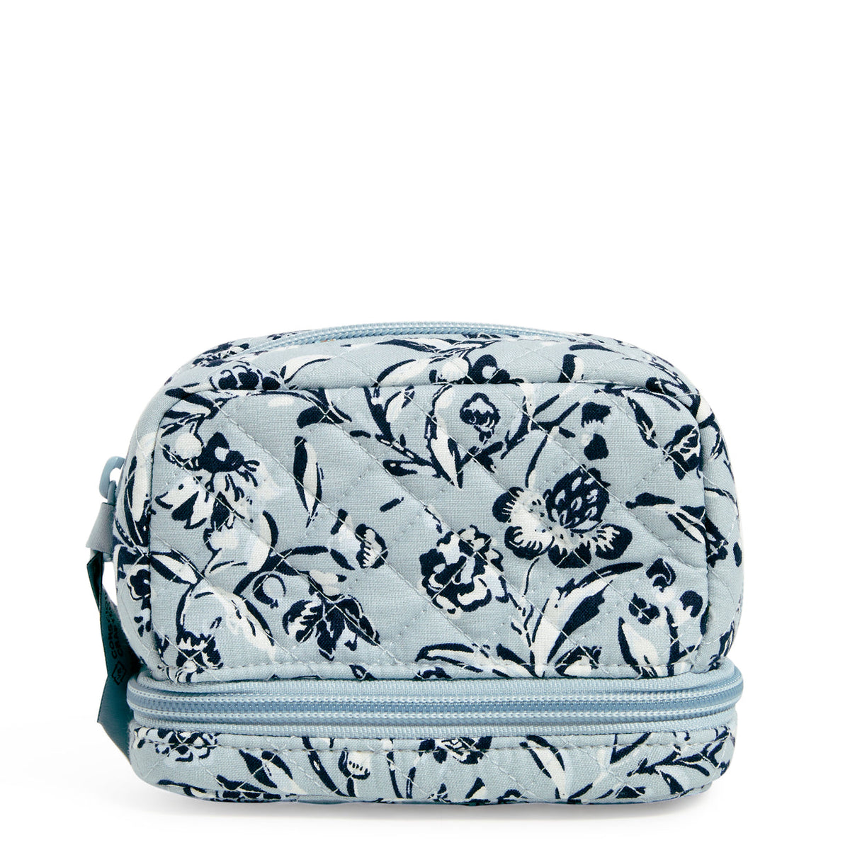 Vera Bradley® - Deluxe Travel Pill Case Front View - Perennials Gray