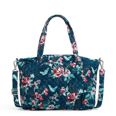 Pleated Multi-strap satchel by Vera Bradley in their Rose Toile pattern