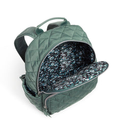 Vera Bradley Small Backpack Inside Main Pocket In Performance Twill Olive Leaf