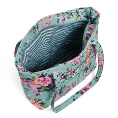 Vera Bradley Tote Bag In Rosy Outlook Pattern Inside Main Pocket