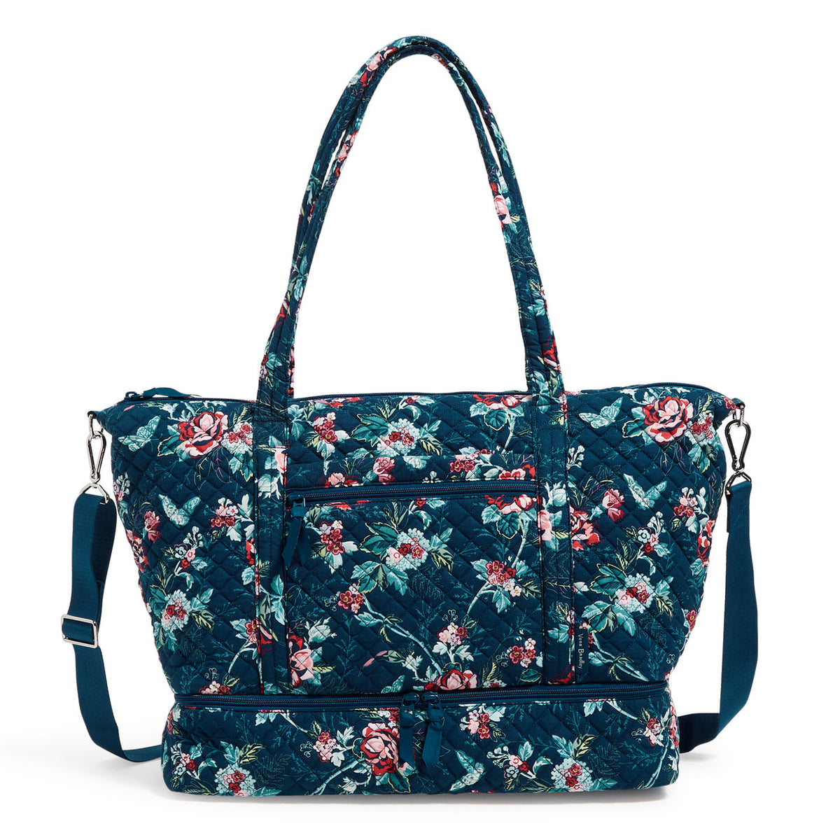 Vera Bradley deluxe travel tote bag in Rose Toile pattern