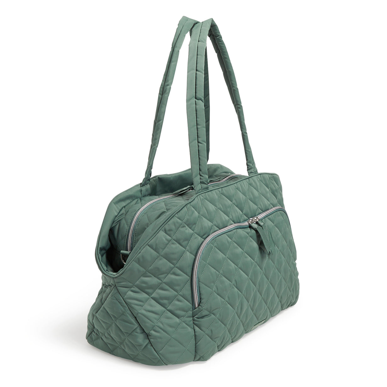 Vera Bradley Weekender Travel Bag Side Olive Leaf Pattern
