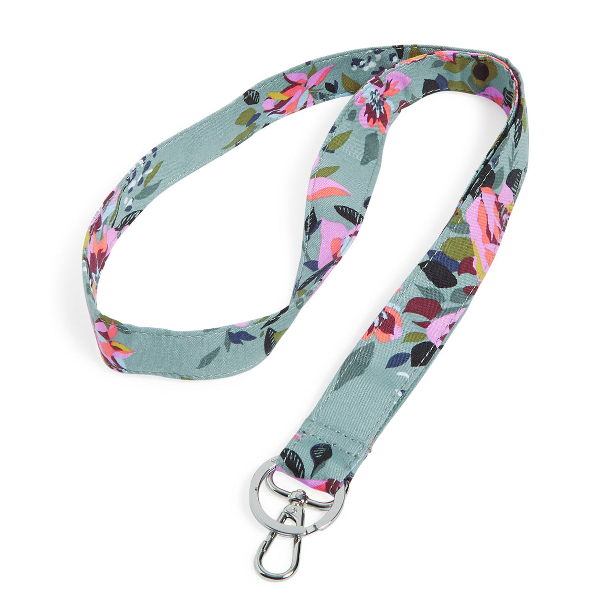 Vera Bradley Wide Lanyard In Rosy Outlook Pattern