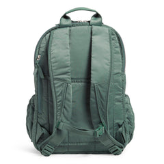 Vera Bradley XL Campus Backpack In Shoulder Straps In Olive Leaf