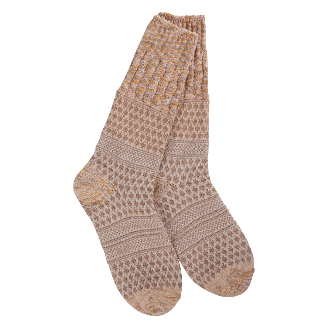 Women's gallery crew socks in the color brown.